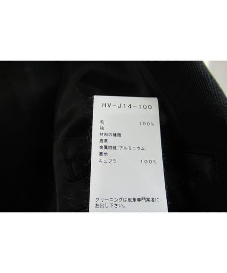 レア 18aw yohji yamamoto pour homme 黒 袖 鹿革切替えデザインジャケット HV-J14-100