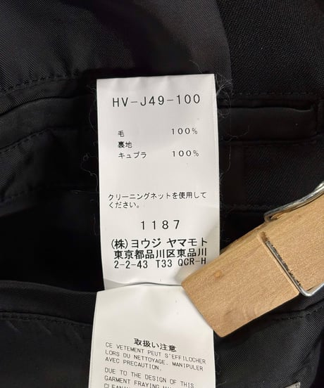 2018AW yohji yamamoto POUR HOMME デザインロングジャケット（HV-J49-100）