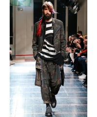 2014AW yohji yamamoto pour homme GOTHICチャーム付き 迷彩プリントサルエルパンツ（HF-P14-128）