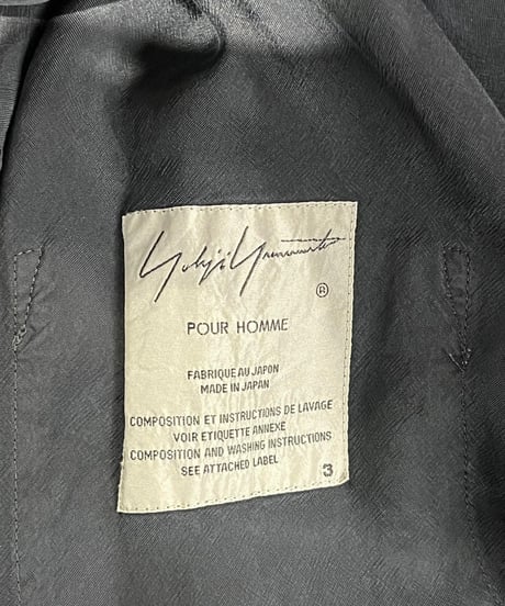 2018SS yohji yamamoto pour homme バックプリントロングブラウス（HW-B08-212）