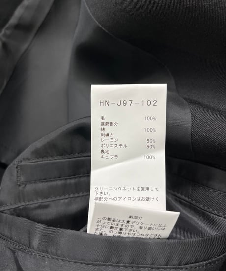 2020SS yohji yamamoto pour homme 2釦刺繡ジャケット（HN-J97-102）