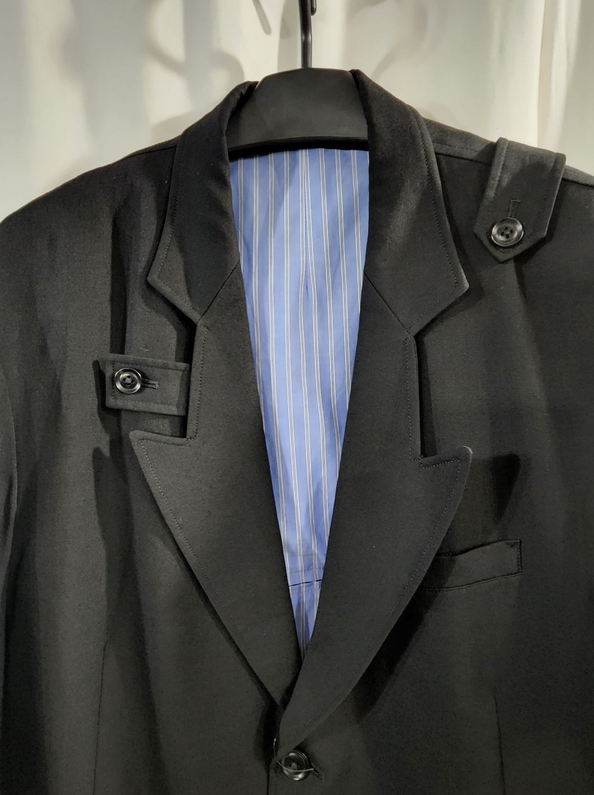 17AW yohji yamamoto pour homme 黒 変形ジッパー使いデザインジャ 