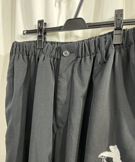 2020SS yohji yamamoto pour homme 刺繡デザインパンツ（HN-P91-102-2）
