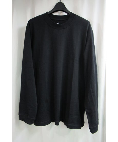 camphor tree 黒  袖リブデザインカットソー S size
