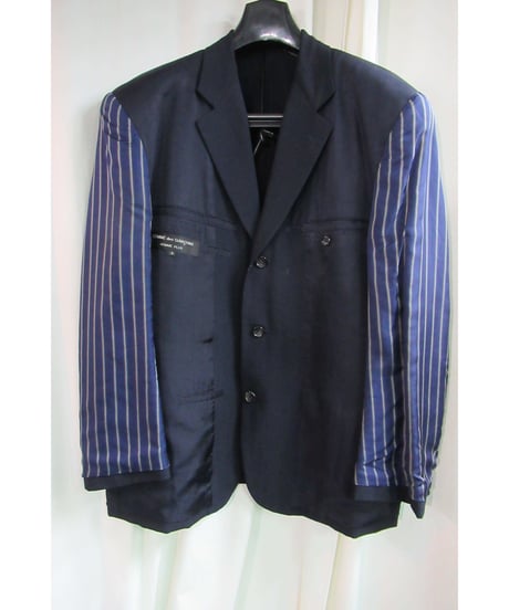 AD1990 COMME des GARCONS HOMME PLUS 袖ストライプ ロゴ入り リバーシブルセットアップ PJ-05025S