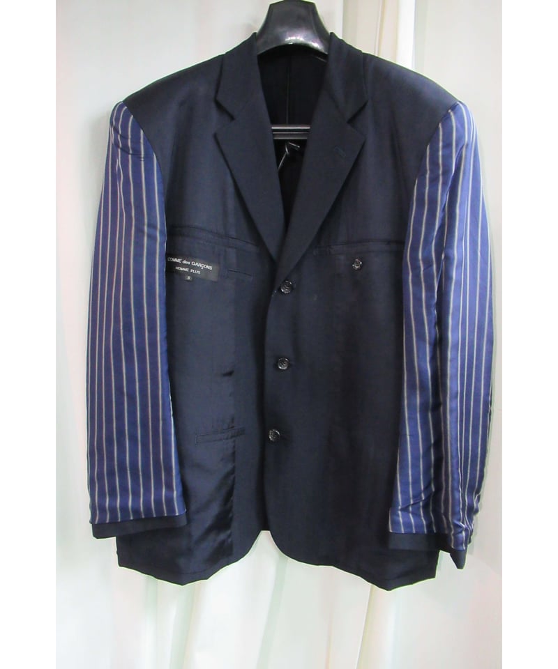 AD1990 COMME des GARCONS HOMME PLUS 袖ストライプ ロゴ入り