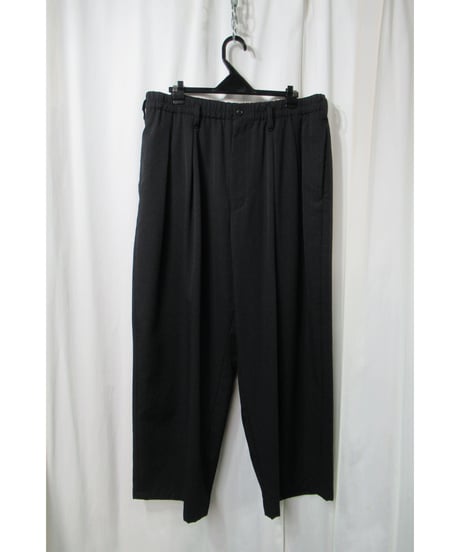 17ss yohji yamamoto pour homme ２タック テーパードパンツ（HD-P19-100）