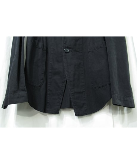 16ss yohji yamamoto pour homme 綿 麻 燕尾デザインジャケット（HO-J77-057）