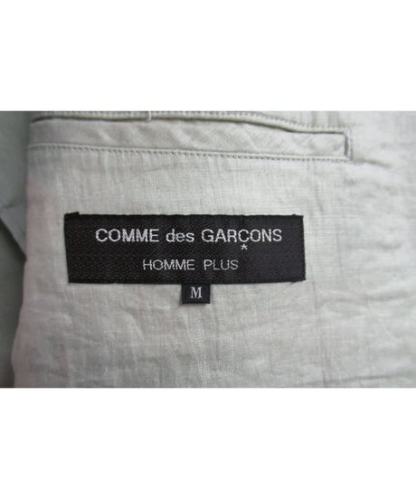 AD1988 COMME des GARCONS HOMME PLUS 麻 ダブルカフスデザインジャケット PJ-111020