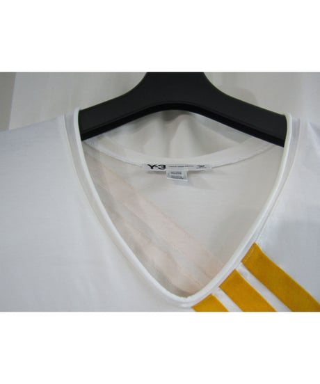 Y-3 yohji yamamoto 3本ライン切りっぱなしデザインカットソー 3C-8