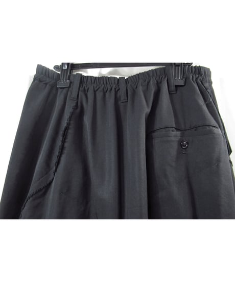 15aw yohji yamamoto pour homme 切りっぱなし 裾レイヤードデザイン サルエルパンツ（HY-P1）