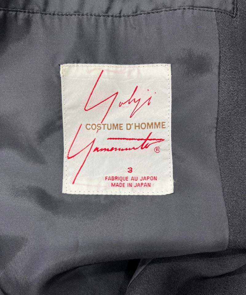 2001AW yohji yamamoto COSTUME D'HOMME ハーフコート（HV...