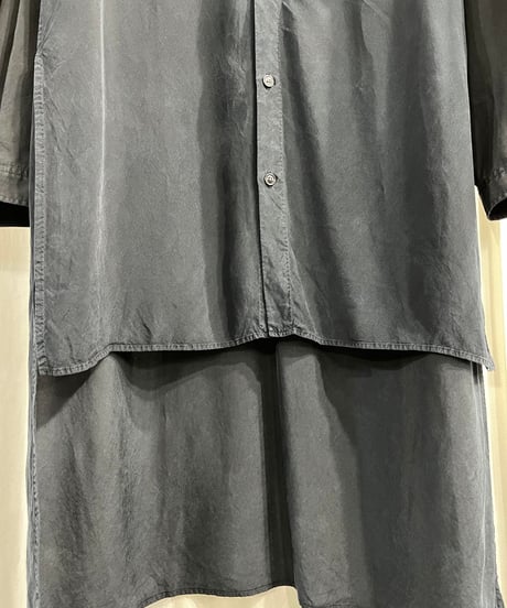 2018SS yohji yamamoto pour homme バックプリントロングブラウス（HW-B08-212）