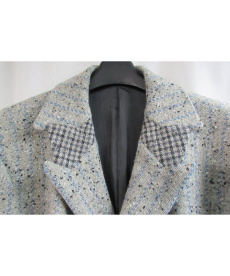 01aw yohji yamamoto pour homme ギャングスター 襟デザインツイードジャケット HV-J41-131