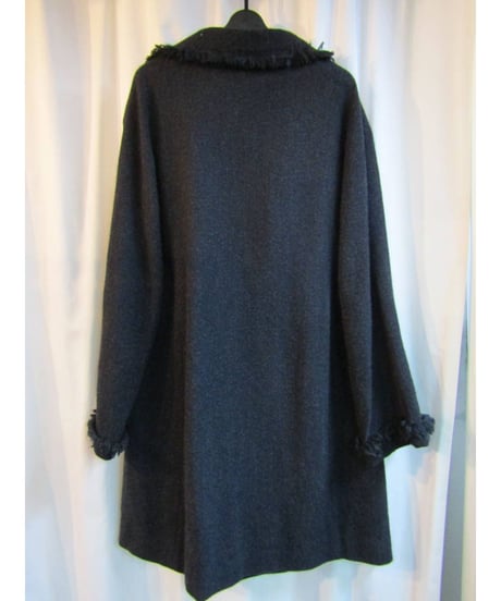 08aw yohji yamamoto femme フリンジデザインハーフコート FE-C13-150
