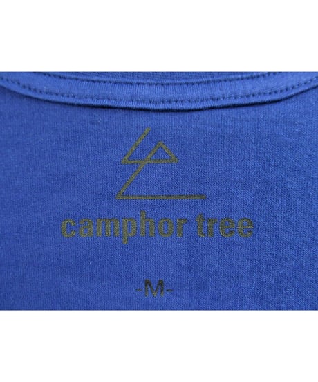 camphor tree 紺  袖リブデザインカットソー M size