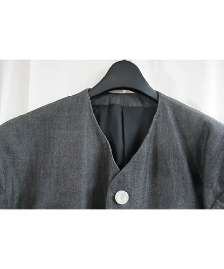 80's COMME des GARCONS HOMME PLUS vintage 変わりボタン ノーカラージャケット PJ-11030S