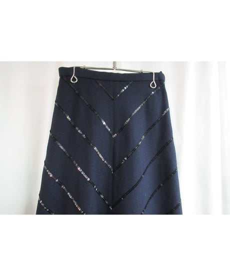 AD1999 tricot COMME des GARCONS スパンコールデザイン台形スカート TS-07002S