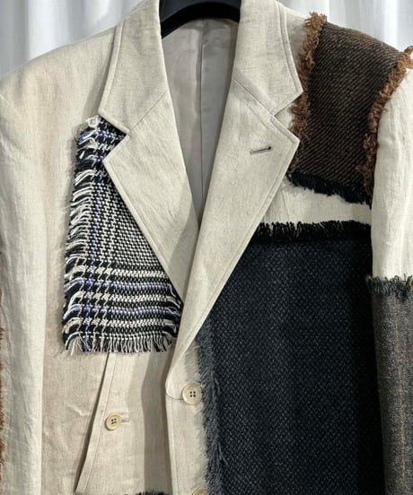 2023SS yohji yamamoto pour homme パッチワークジャケット（HZ-J69-305）