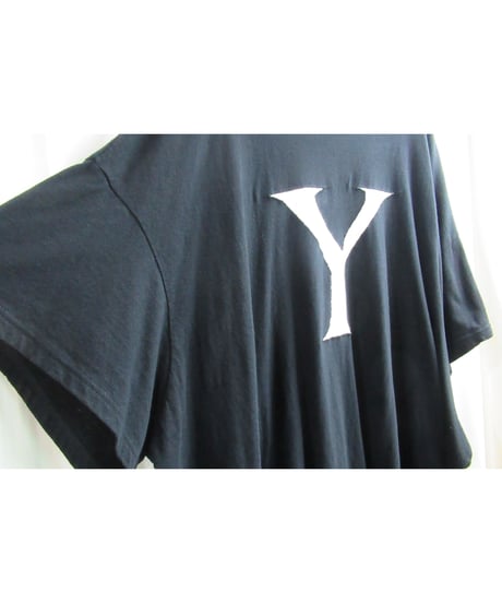 BLACK and BLACK yohji yamamoto +noir 【Y】ワッペンデザイン 半袖カットソー ND-T77-072