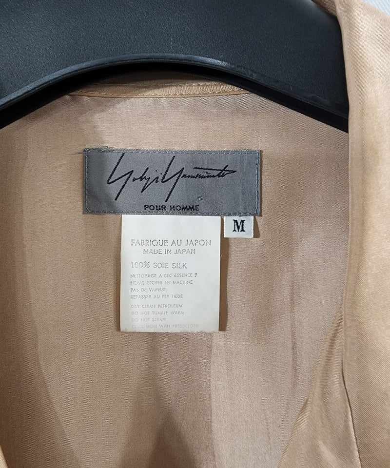 1992ss yohji yamamoto pour homme 蛍シルクプリントブラウス (...