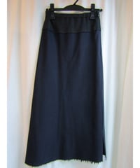 01aw yohji yamamoto femme 紺 ウエスト切替タイトスカート FV-S14-107