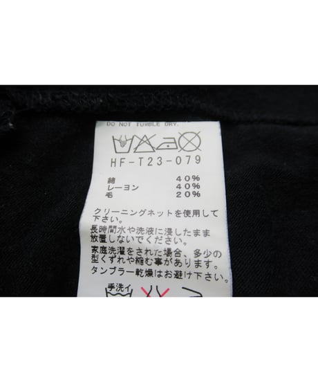 14aw yohji yamamoto pour homme 点字ロゴプリント カットソー（HF-T23-079）