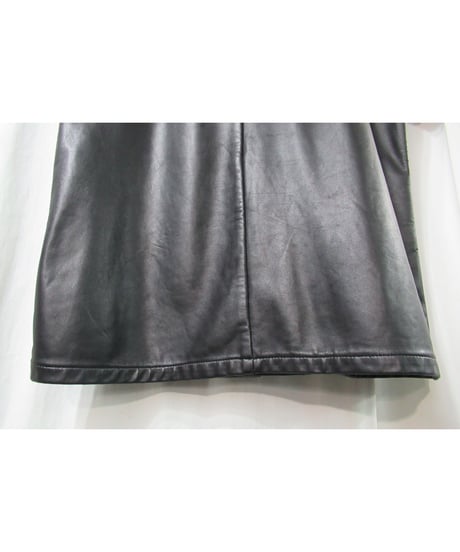01aw yohji yamamoto pour homme レザー 半袖ブラウス（HX-B37-701）
