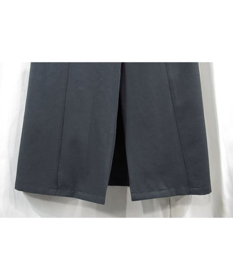 yohji yamamoto +noir グレー スナップボタンデザイン シンプルワンピース（NX-D09-101）