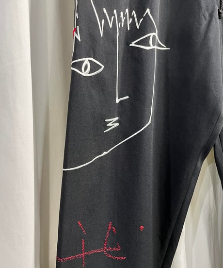 2022SS yohji yamamoto pour homme リエ刺繡パンツ（HG-P24-108-2）