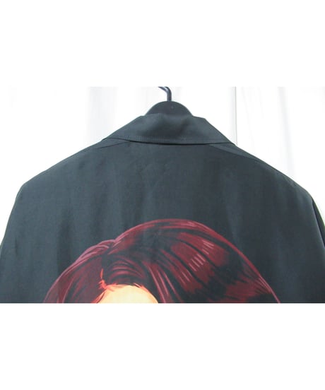 18ss yohji yamamoto pour homme サイトウ ユウスケ YUSUKE SAITOH モダンガールプリント シルク ロングブラウス（HW-B95-424）