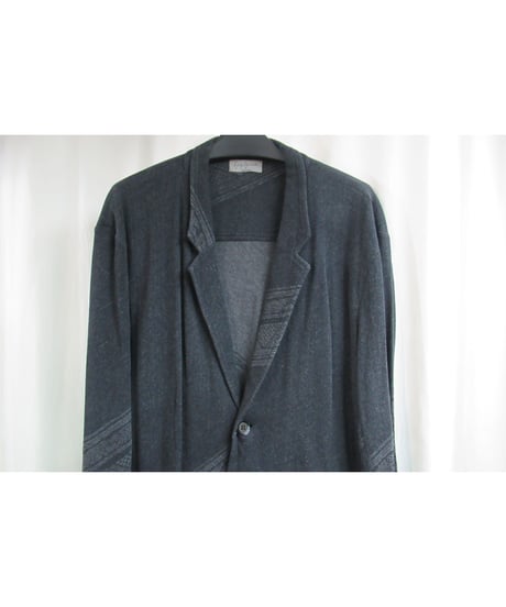 レア 13ss yohji yamamoto pour homme デザインプリントロングカットソージャケット HX-T71-558
