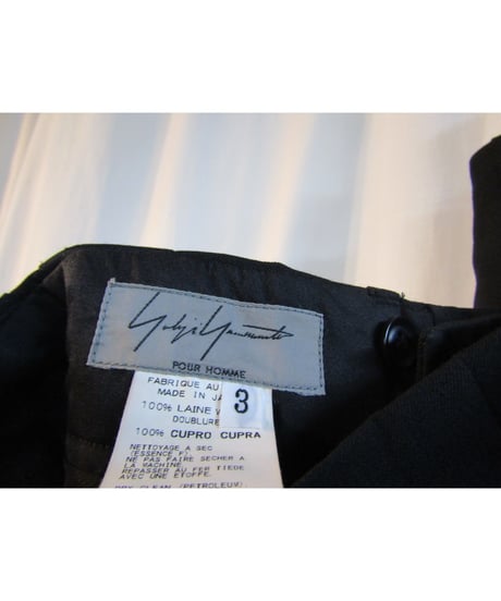 16ss yohji yamamoto POUR HOMME 縦ラインデザインワイドパンツ HO-P16-100