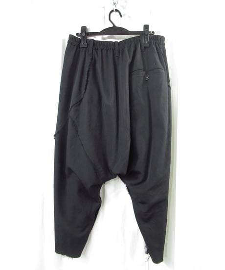15aw yohji yamamoto pour homme 切りっぱなし 裾レイヤードデザイン サルエルパンツ（HY-P1）