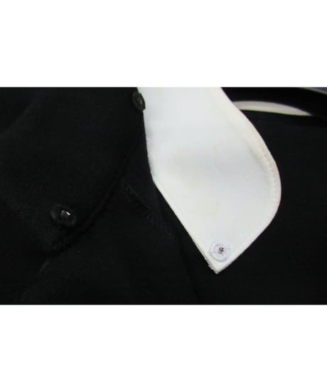 17aw yohji yamamoto pour homme 黒 スタンドカラー チャイナ風デザイン前開きカットソー