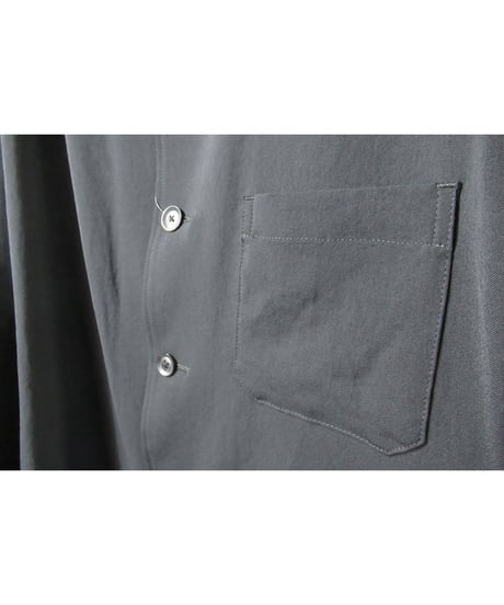 18ss yohji yamamoto pour homme 素材切替えデザイン ラグランスリーブブラウス（HW-B24-809）