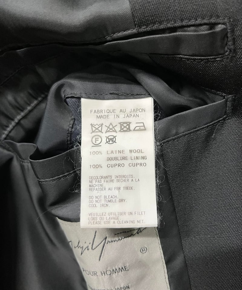 2018AW yohji yamamoto pour homme フード付きデザインロングコー