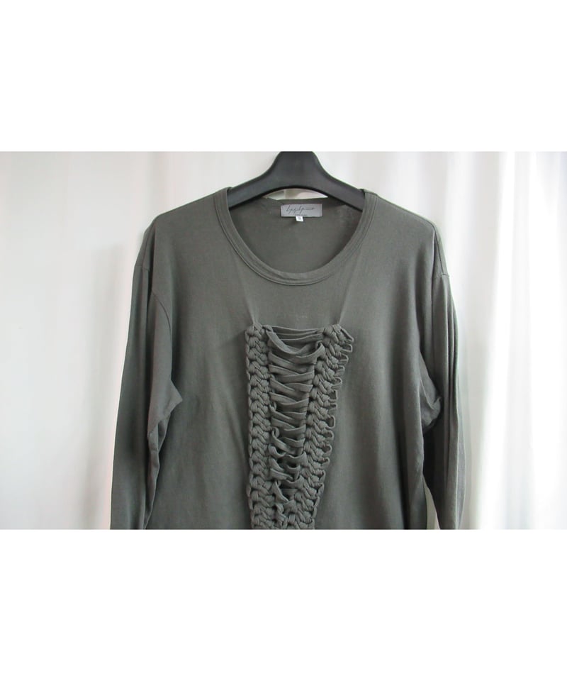 12ss yohji yamamoto pour homme カーキ デザインカットソー HB