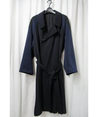 98ss yohji yamamoto pour homme vintage 袖ジャージ切替えデザインコート 紺（HJ-C01-812）