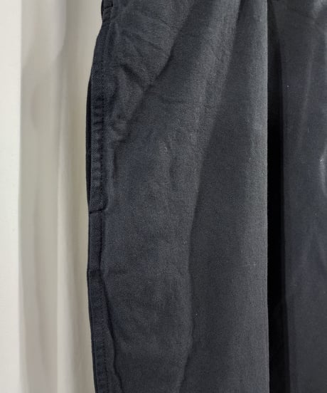 14aw yohji yamamoto pour homme 黒 綿 ウエストひもパンツ (HF-P02-001)