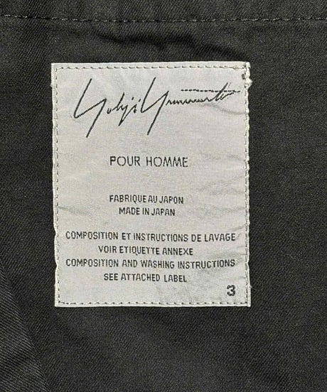 2007SS yohji yamamoto pour homme コットンジャケット（HT-J67-046）