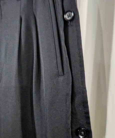 14AW yohji yamamoto pour homme 黒 デザインパンツ  （HF-P15－100）