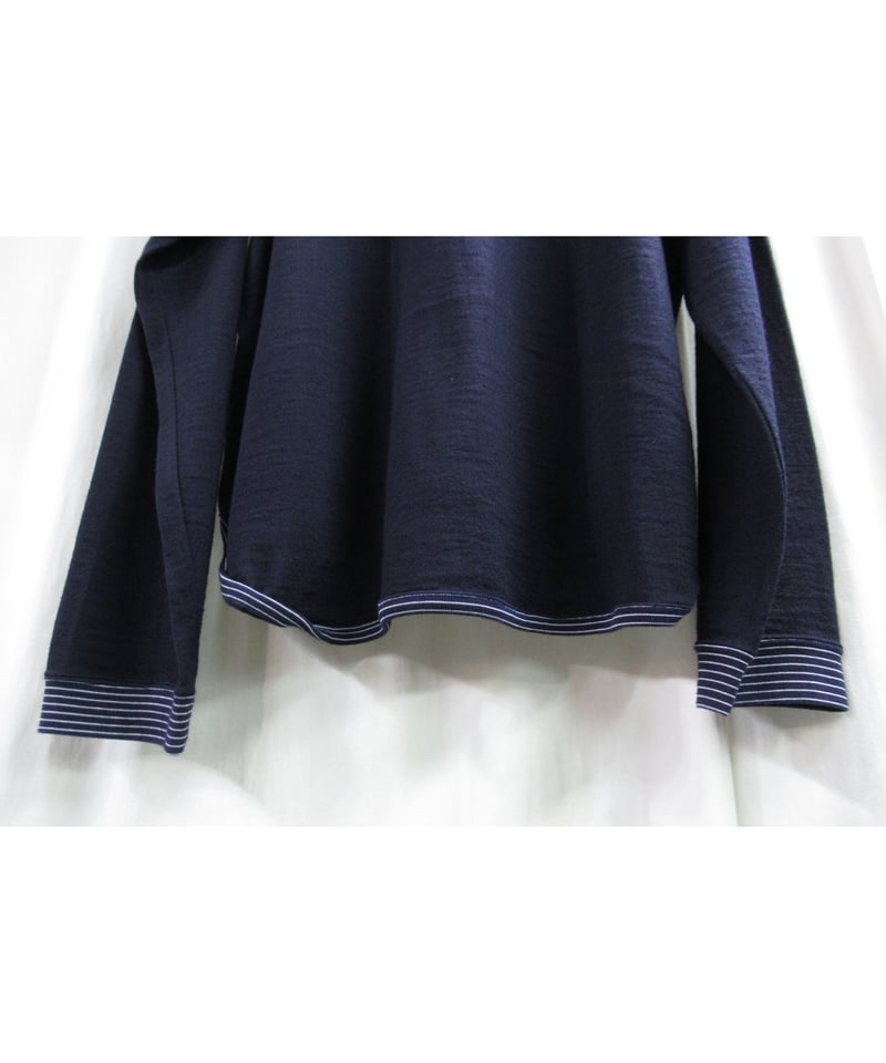 Y's for men カットオフハイネック細ボーダーリブTシャツ カットソー タートルネック Archive Yohji Yamamoto Pour Homme Y's for men カットオフハイネック細ボーダーリブTシャツ カットソー