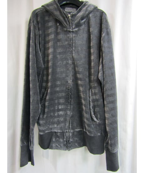 14ss yohji yamamoto pour homme 製品染め ボーダースイングトップパーカー HG-T81-078