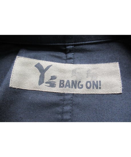 Y's BANG ON! yohji yamamoto ダブルファスナー スタンドカラーデザイン ロングブラウス（YA-B55-047）