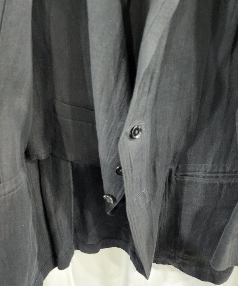 02ss yohji yamamoto pour homme 黒 レイヤードデザイン 02ss yohji yamamoto pour homme 黒 レイヤードデザイン