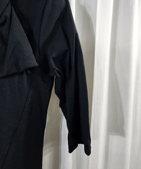 1998ss yohji yamamoto femme 黒デザインカットソー  (FJ-T40-653)