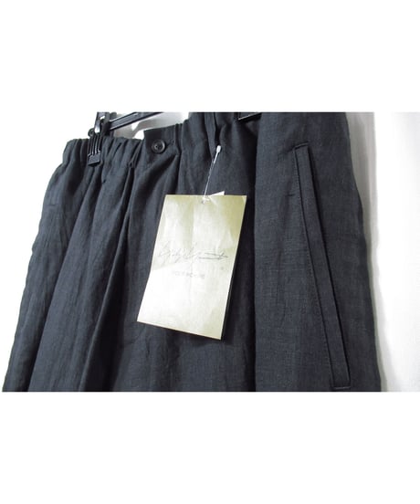 未使用 21ss yohji yamamoto pour homme 麻 プリントデザインパンツ（HD-P42-802）