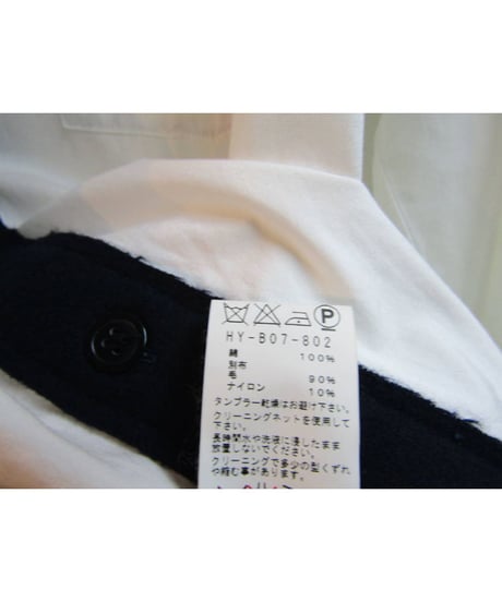 15aw yohji yamamoto pour homme ３枚襟デザインブラウス HY-B07-802