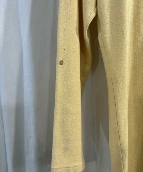 難あり 1980's yohji yamamoto femme vintage 丸文字ロゴ フーテッドカットソー（F-T-196xxx）